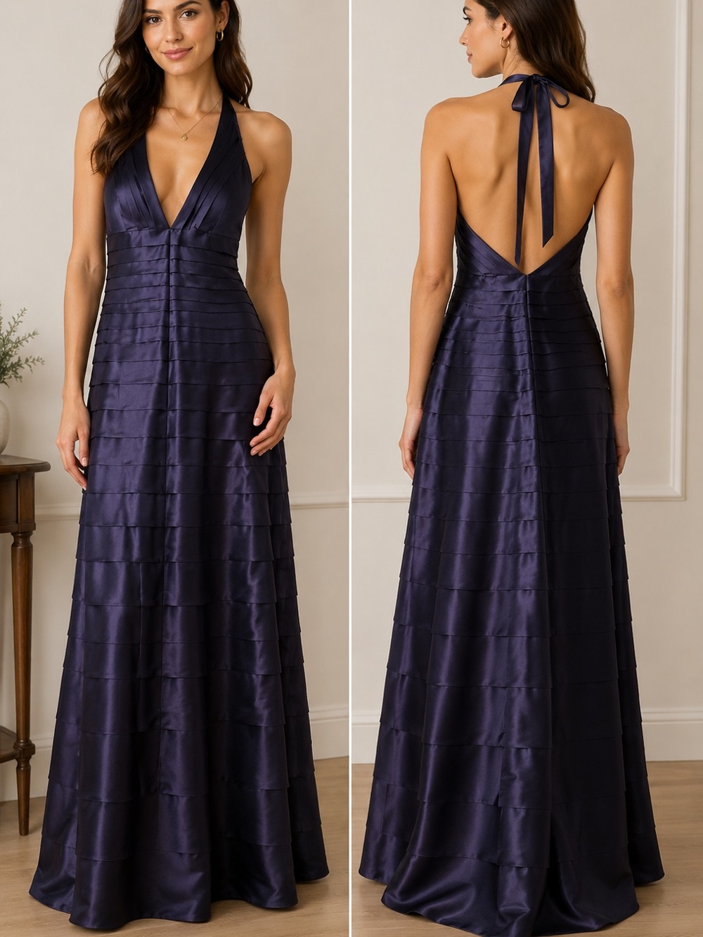 BCBGMaxAzria Tiered Halter Gown - Never Used, Size 8, Brand New with Tags!
